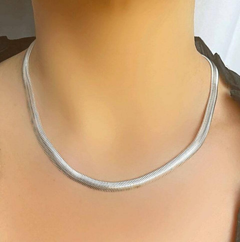 Syfer Silver Chain for Men and Women Fashion Silver Chain 4MM (22