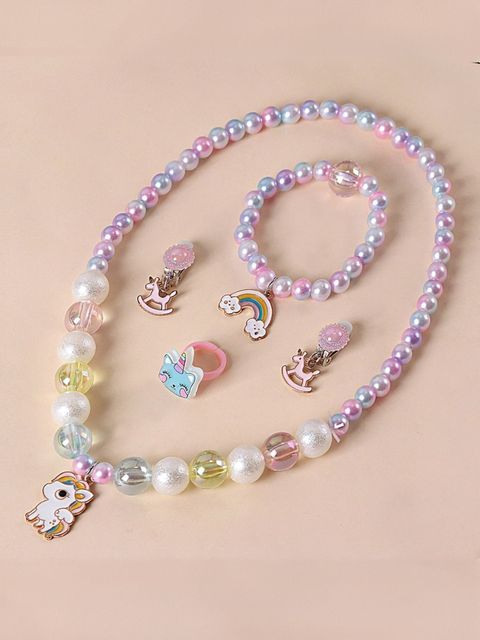 SYGA Pieces Unicorn Fashion Jewelry Set for Girls (Multicolor