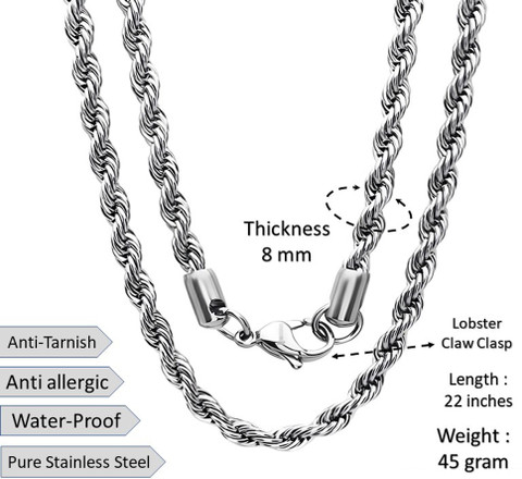 Minprice High Quality 8mm Thick Stainless Steel Silver Heavy