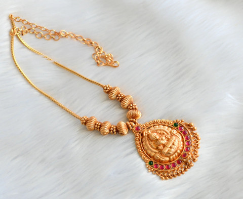 ElegantImitation Traditional Classic Lakshmi Pendant Necklace with