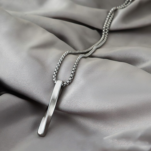 Fashion Frill Exclusive Silver Twisted Pendant Necklace For Men Chain  Pendant for Men Boys Silver Plated Stainless Steel Chain