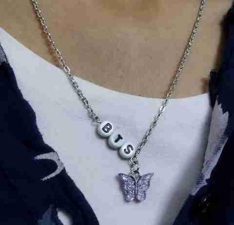 Harsu Collection BTS logo necklace, bts logo chain, bts army
