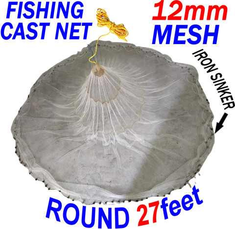27 in x 27 in fishing net Trophy Haul 18in 21 This premium extendable catfish landing net is engineered for serious anglers targeting big catfish and other trophy freshwater species KVFISHNET CAST FISHING NET 12mm