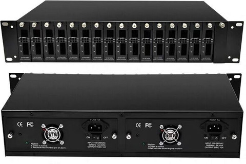 HANUTECH 2U 14 Slots 19 inch Rack Mount Chassis, Double