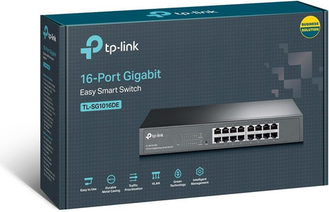 TP-Link TL-SG1016DE 16 Ports 1000 Mbps Smart Network Switch - TP