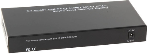 HANUTECH Gigabit Fiber Switch- 8 SFP 2 Ethernet Fiber Optic