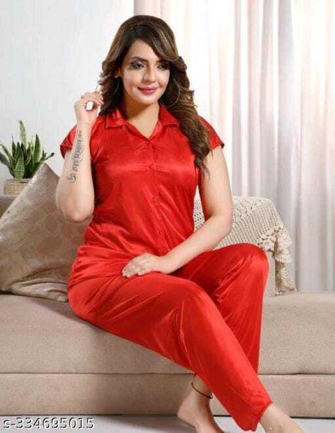 Fusion View Women Solid Red Night Suit Set Price in India - Buy Fusion View  Women Solid Red Night Suit Set at Flipkart.com Night Suit Set