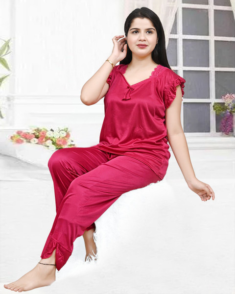 knee length dresses for ladies Night Suit for Women - Multi-Color Cotton Printed