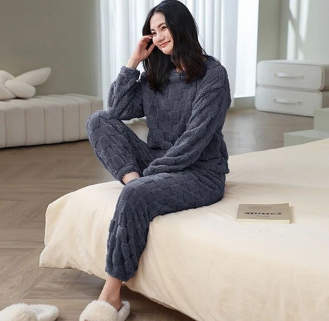 SKG Women Self Design Grey Night Suit Set Price in India Buy SKG