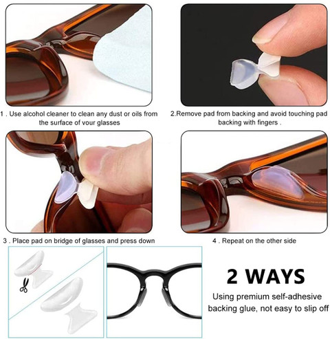 HASTHIP Eyeglass Nose Pads, Anti-Slip Silicone Glasses Nose