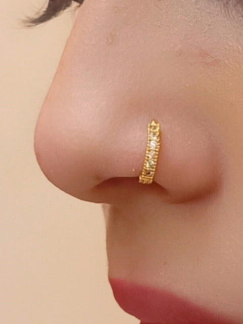 Trend Flux Zircon Gold-plated Plated Alloy Nose Ring Set