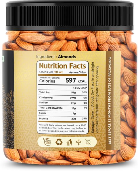 Get Fresh Premium California Almonds 250g Jar - Image 5