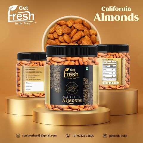 Get Fresh Premium California Almonds 250g Jar - Image 4