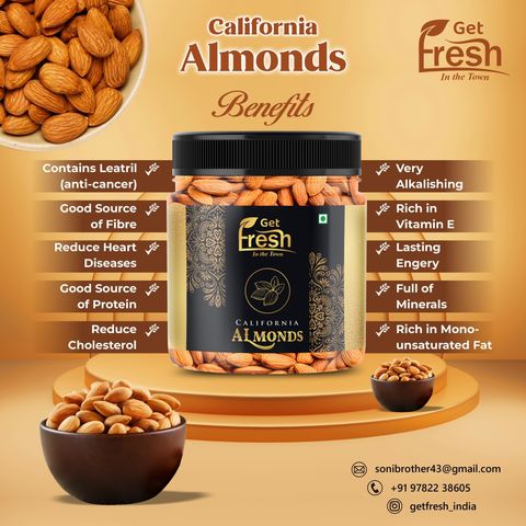 Get Fresh Premium California Almonds 250g Jar - Image 6