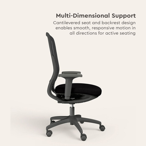 Office Chair Godrej Motion Mid Back Chair Godrej Interio Motion Full - Main Image