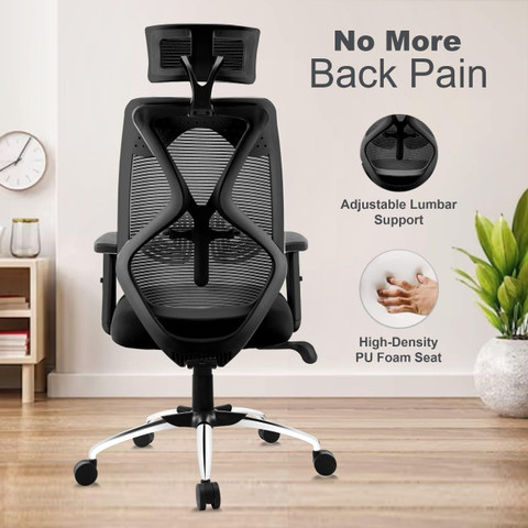 ASTRIDE Ergofit Ergonomic Chair High Back, Synchro Tilt Mechanism, Heavy  Duty Metal Base Mesh Office Adjustable Arm Chair