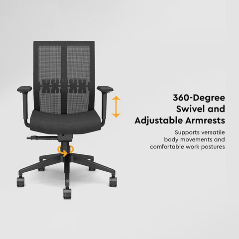 Godrej Mesh Chair With Head Rest Godrej Thrill Mesh Mid Back Chair