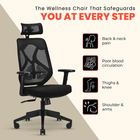IAFA Ergolux High Back Ergonomic Office Chair with Ad Heavy Duty