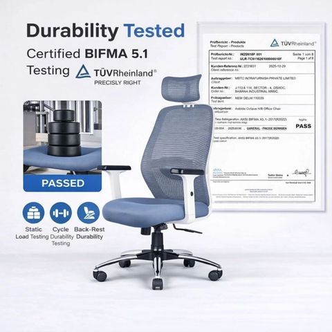 ASTRIDE Octave BIS Certified Office Chair | 2D Armrest, 2D