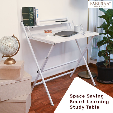 Faburaa Venus 36x24 Shelf Foldable Table for Home and Office