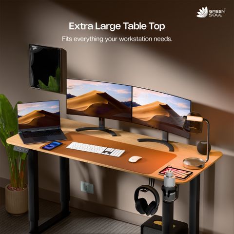 GREEN SOUL Alex Electric Height Adjustable Computer Workstation ...