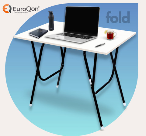 EuroQon Fold Space Saver Foldable Engineered Wood Study Table
