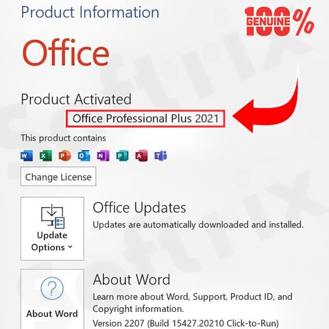 MICROSOFT Office 2021 Pro Plus Lifetime ( 1 PC / User ) Genuine Key ...