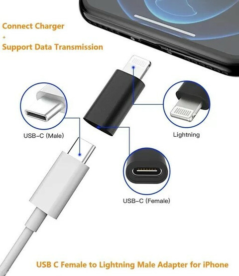 KnapSnap USB Type C, Lightning OTG Adapter