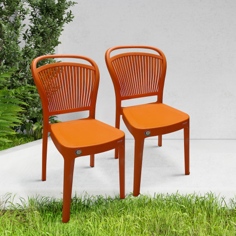 Furniture Yard Mango Salsa Plastic Chair/Stackable Plastic Chair/Strong  Sturdy Structure/ Plastic Outdoor Chair