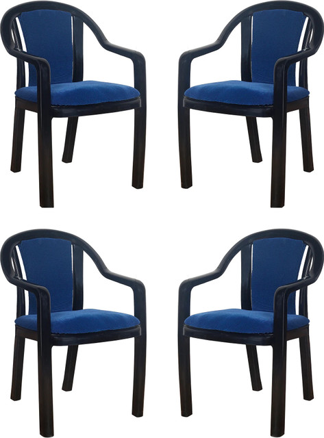 Supreme Ornate Plastic Chair With Cushioned Seat Backrest|Sturdy