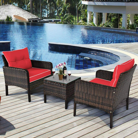 Jiomee Furniture Outdoor-Indoor Rattan Wicker Patio Furniture - Main Image