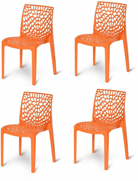 RW REST WELL Web Designer Plastic Chair for Home, Cafe|Lightweight  Stackable Seating Chair| Plastic Outdoor Chair