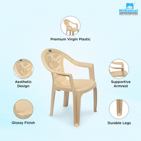 Nilkamal Mid Back Chair with Arm CHR2060|For Living,Bed Room