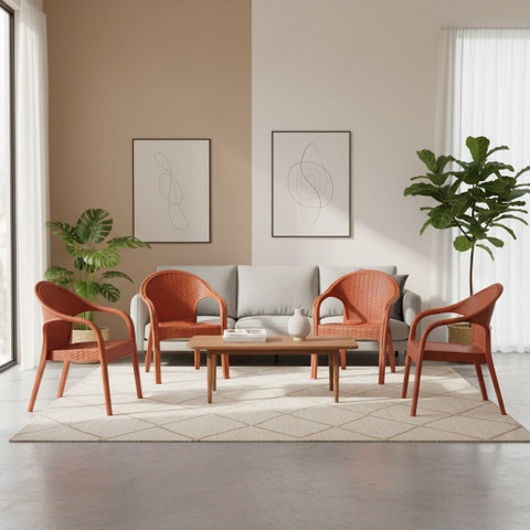 TrendyLivings Sizz Plastic Chair for Home, Garden Plastic Outdoor
