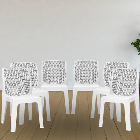 ITALICA Oxy Stackable Plastic Chair/Plastic Chair Set/Sturdy Chairs/  Plastic Outdoor Chair