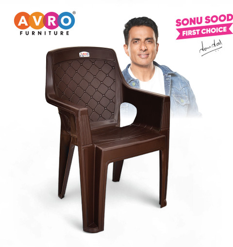 AVRO furniture 4005 Brown Durable Plastic Chair for Comfortable