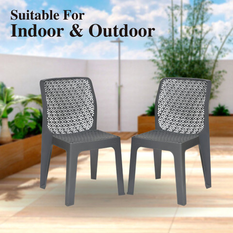 ITALICA Oxy Stackable Plastic Chair/Plastic Chair/Perfect For Home, Garden/  Plastic Outdoor Chair - Main Image