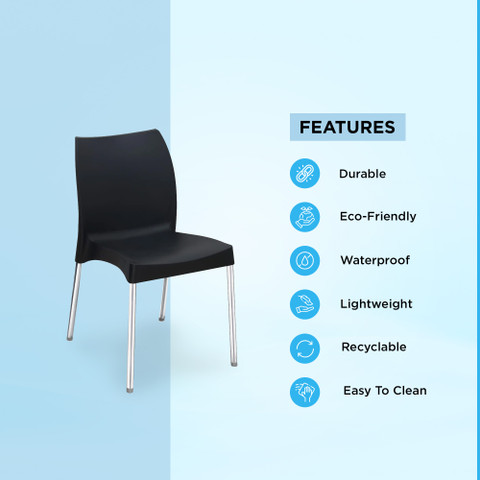 Nilkamal Mid Back Chair NS07SS| For Living, Bed Room, Kitchen