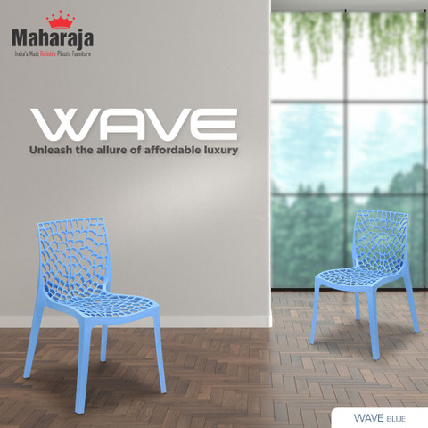 MAHARAJA Wave Plastic Chair for Home, Dhabas 100% Virgin Plastic