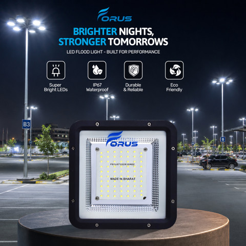 FORUS 50W LED Flood Light, Outdoor Light Warm White(Yellow) Flood