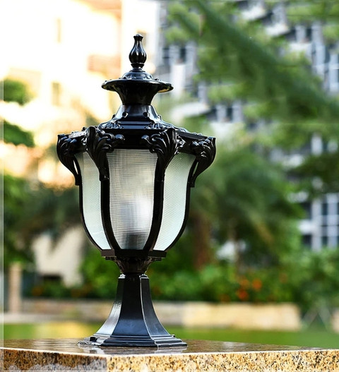 Prop It Up Outdoor Post Light Unique Fixture BLACK Retro Exterior