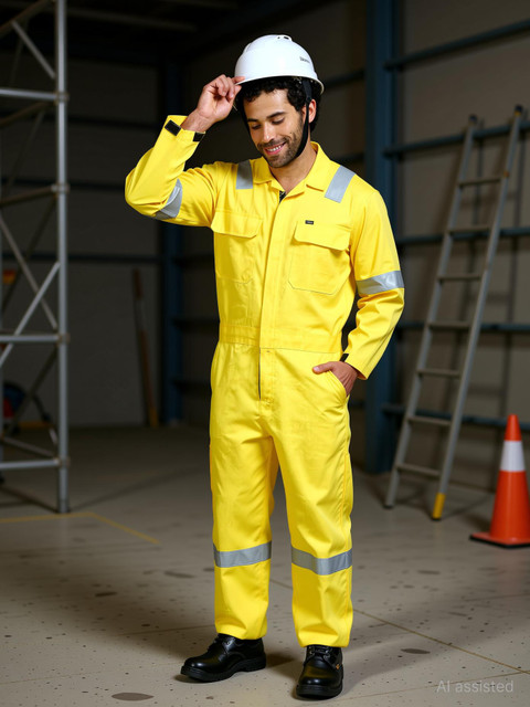 suit yellow champion overalls
