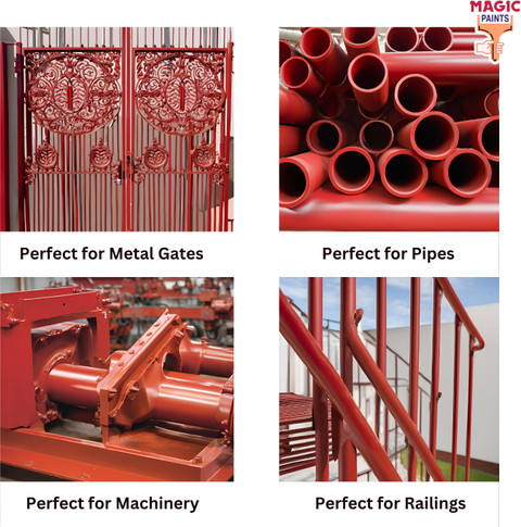 Magic Paints Allied Red Oxide Metal Primer Rust Prevention Coating