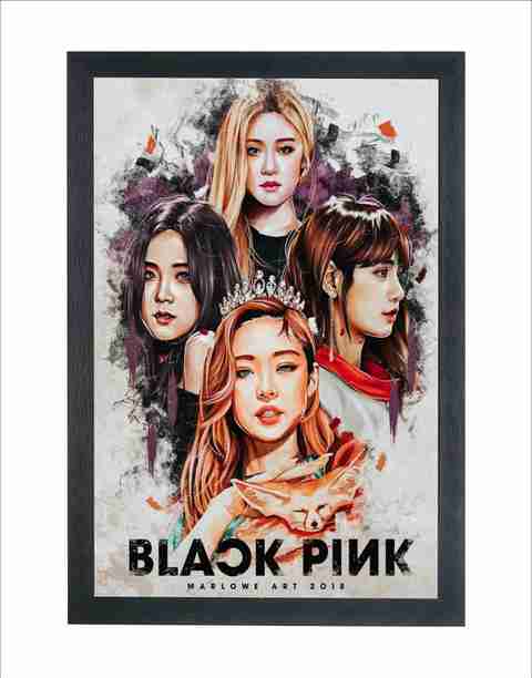 Chitransh BlackPink Digital Reprint 20 inch x 14 inch Painting