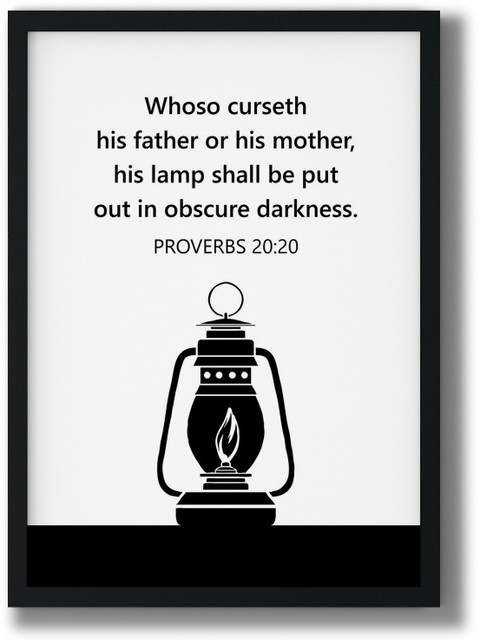 MOMONTS Proverbs 20 20 | Wall Art Frame | Framed Poster Decor