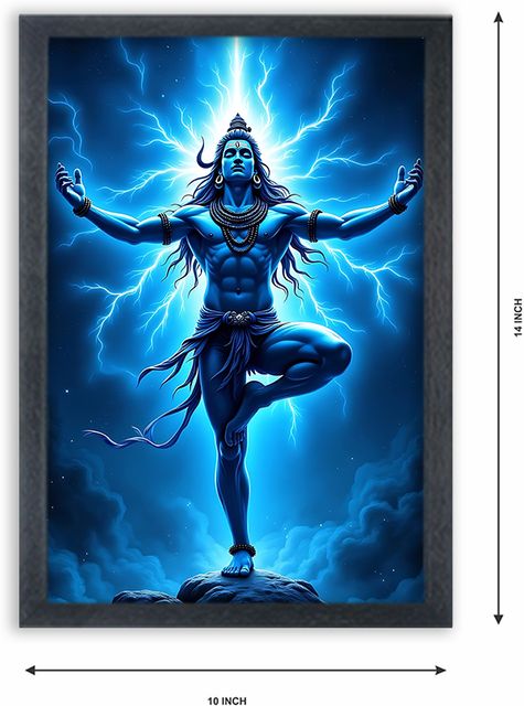 Shiva　Dimension Blue Blue Lord Shiva Fiber Statue, Size/Dimension: 4 X 3 Ft (hxw) at