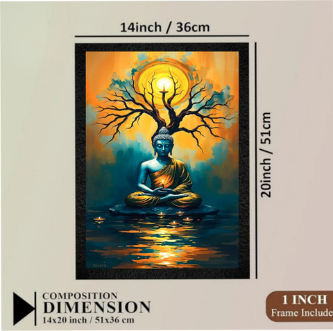 仏画アートオーダーメイド☆ Radhikacraft name of Lord Buddha With photoframe and size 11*14