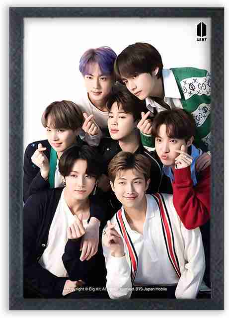 Devgifts BTS Boy Photo Frame For Wall Mounted Painting Digital