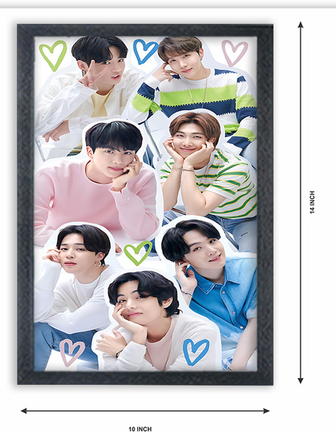 Devgifts BTS Boy Photo Frame For Wall Mounted Painting Digital