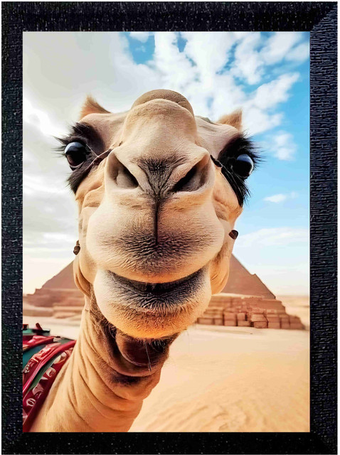 ER HANDICRAFT CAMEL PHOTO FRAME / WALL ART / PAINTING / SCENERY A4